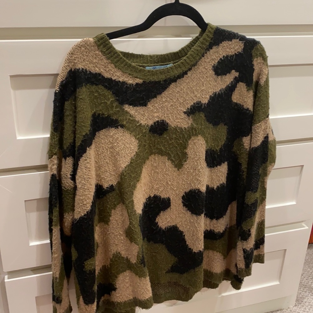 Oversized Camo Sweater